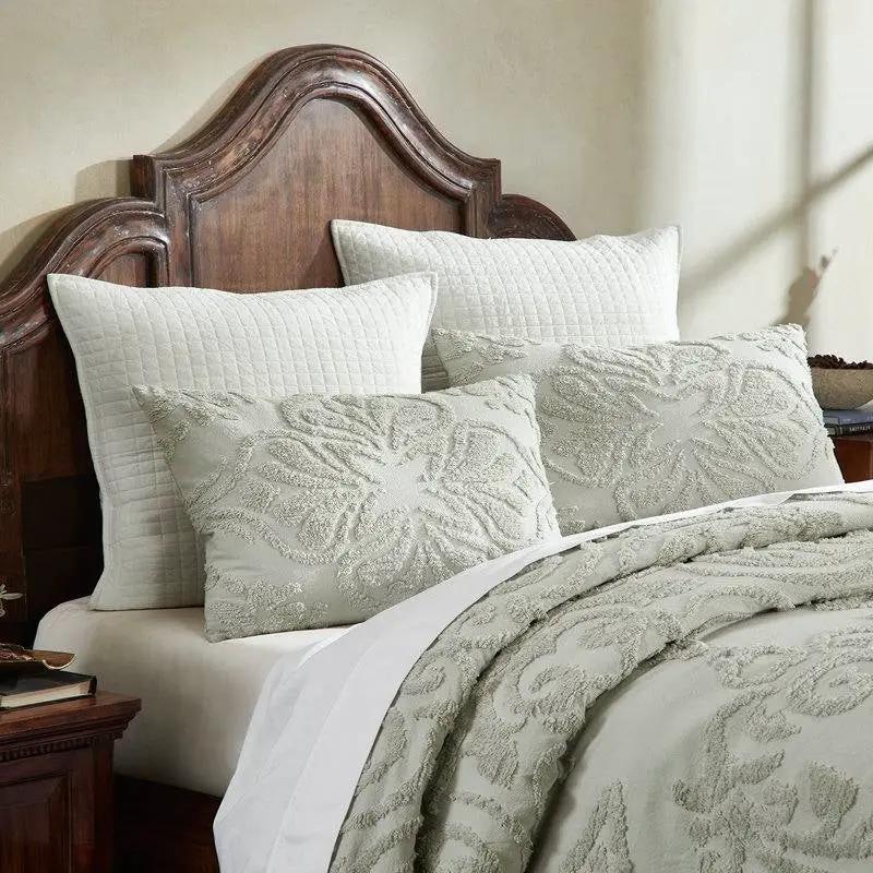 Full Size 100-Percent Cotton Chenille 3-Piece Coverlet Bedspread Set in Sage by HomePacific