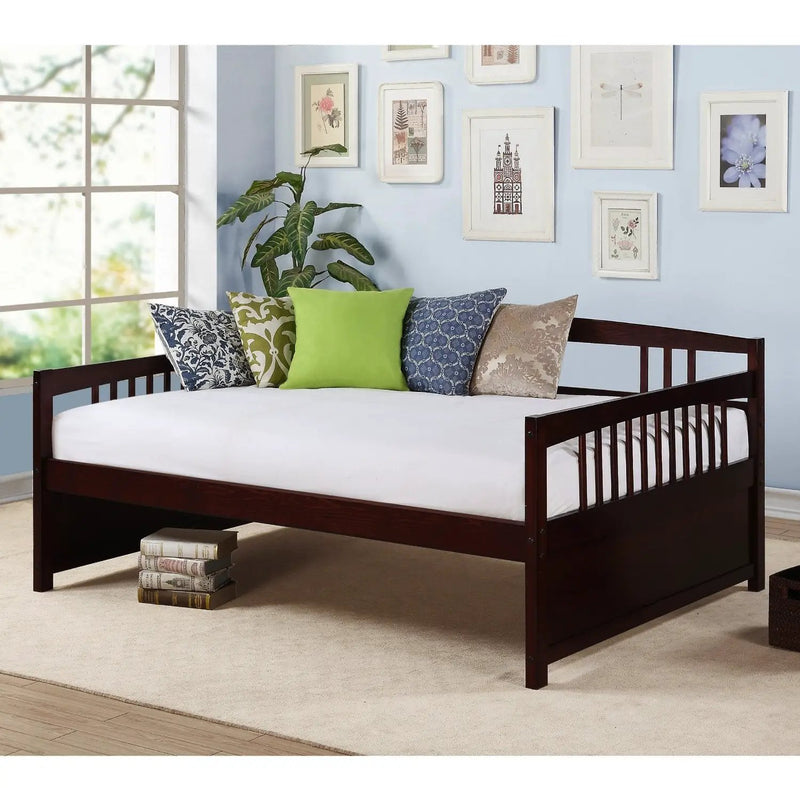 Full size Contemporary Daybed in Espresso Wood Finish by HomePacific