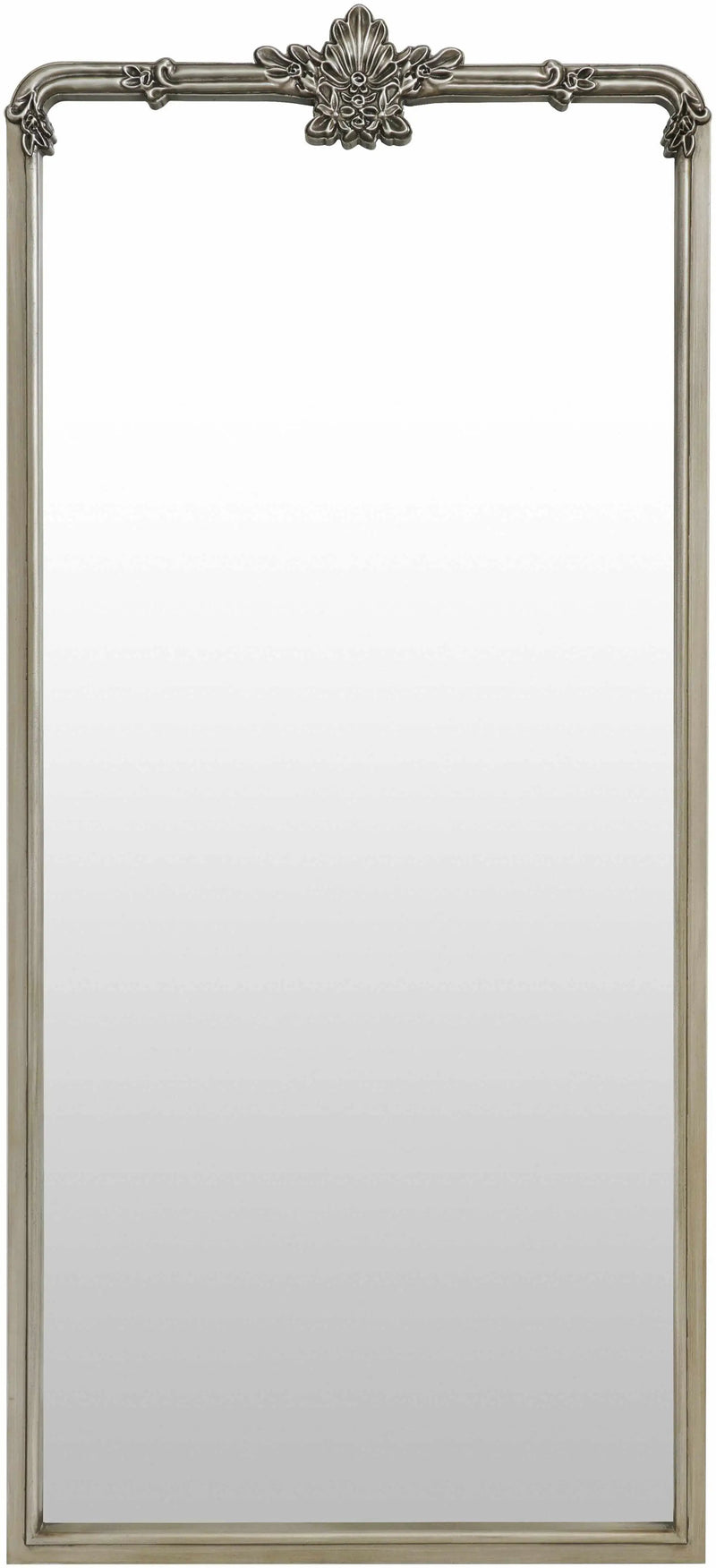 Filettole Silver Gray Frame Wall Mirror by Boutique Rugs
