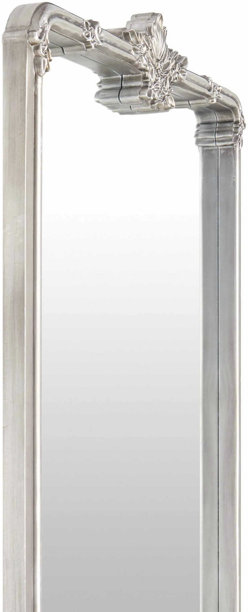Filettole Silver Gray Frame Wall Mirror by Boutique Rugs