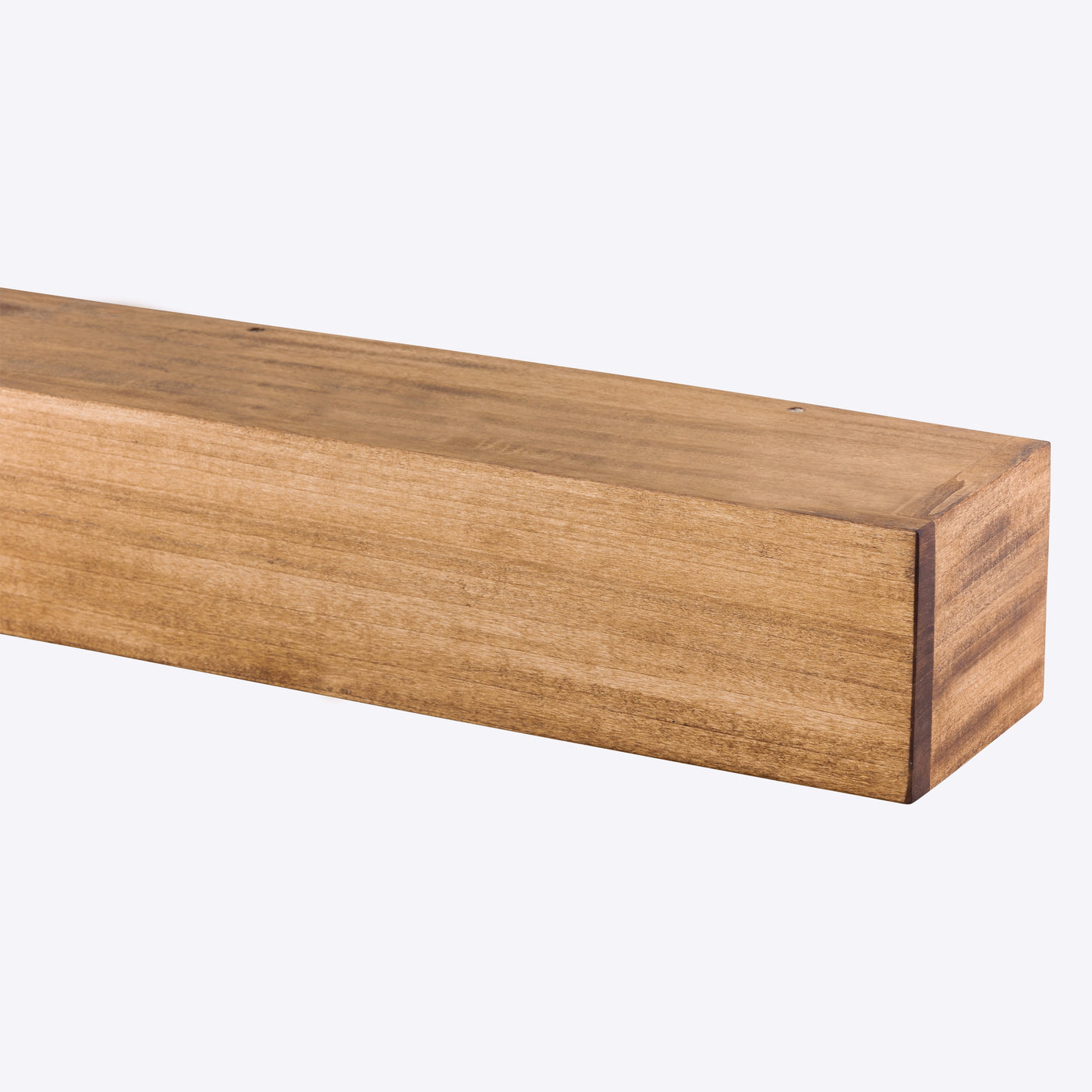 Farmhouse Poplar Wood Floating Fireplace Mantel by Dogberrycollections