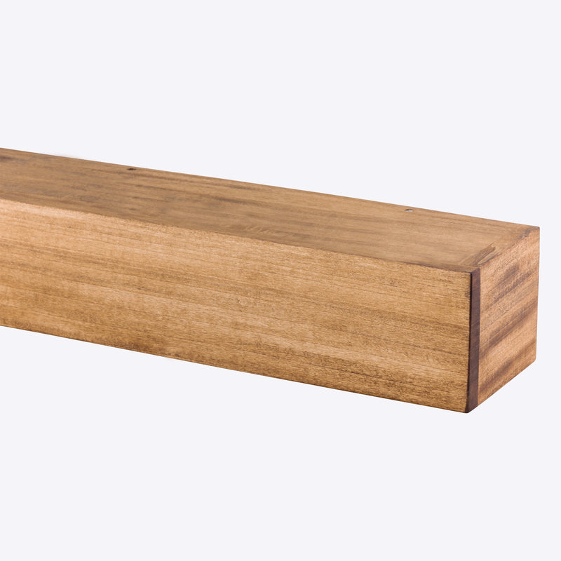 Farmhouse Poplar Wood Floating Fireplace Mantel by Dogberrycollections