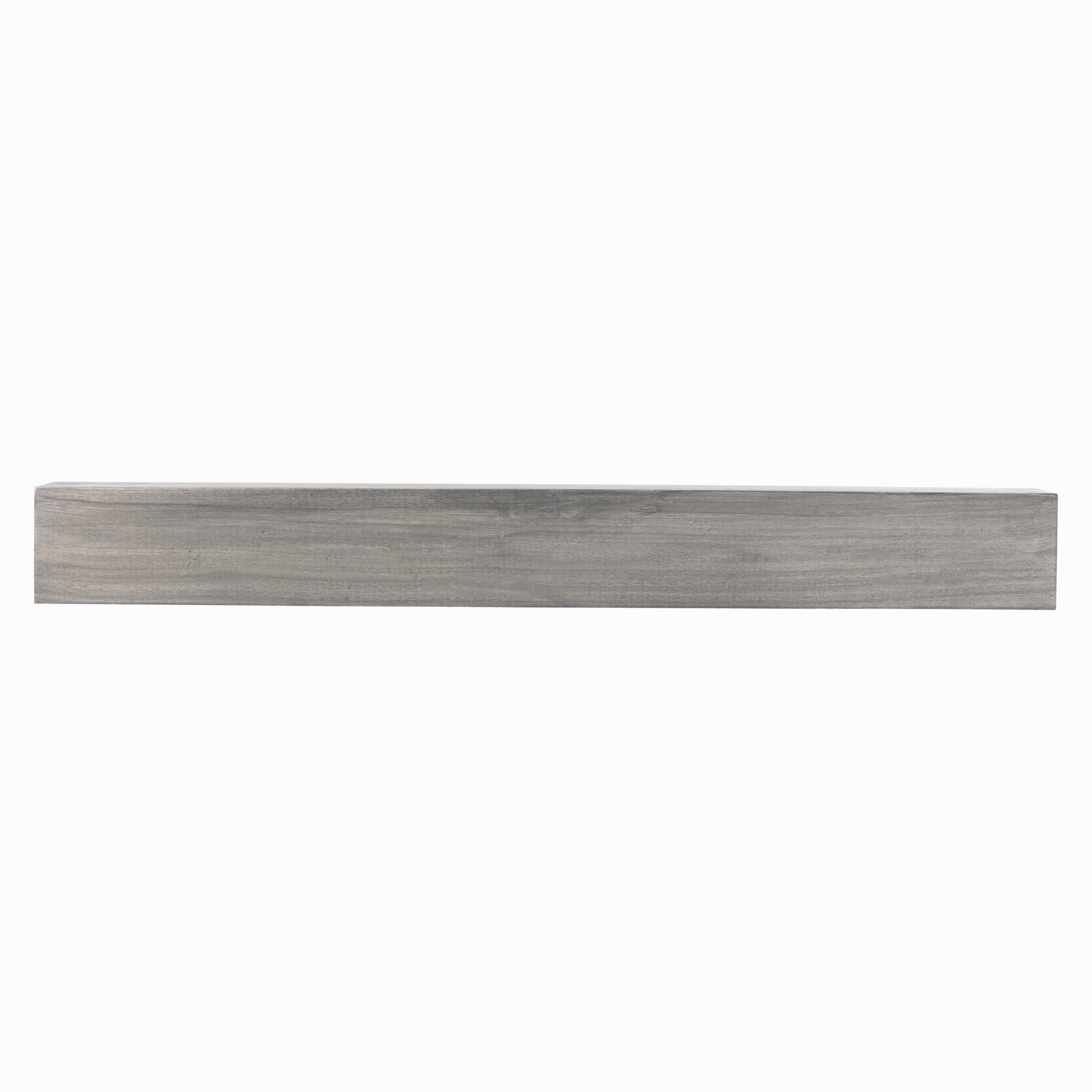 Farmhouse Poplar Wood Floating Fireplace Mantel by Dogberrycollections