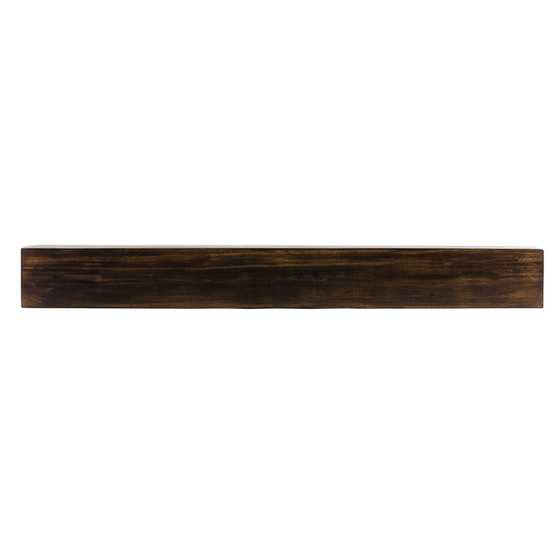 Farmhouse Poplar Wood Floating Fireplace Mantel by Dogberrycollections