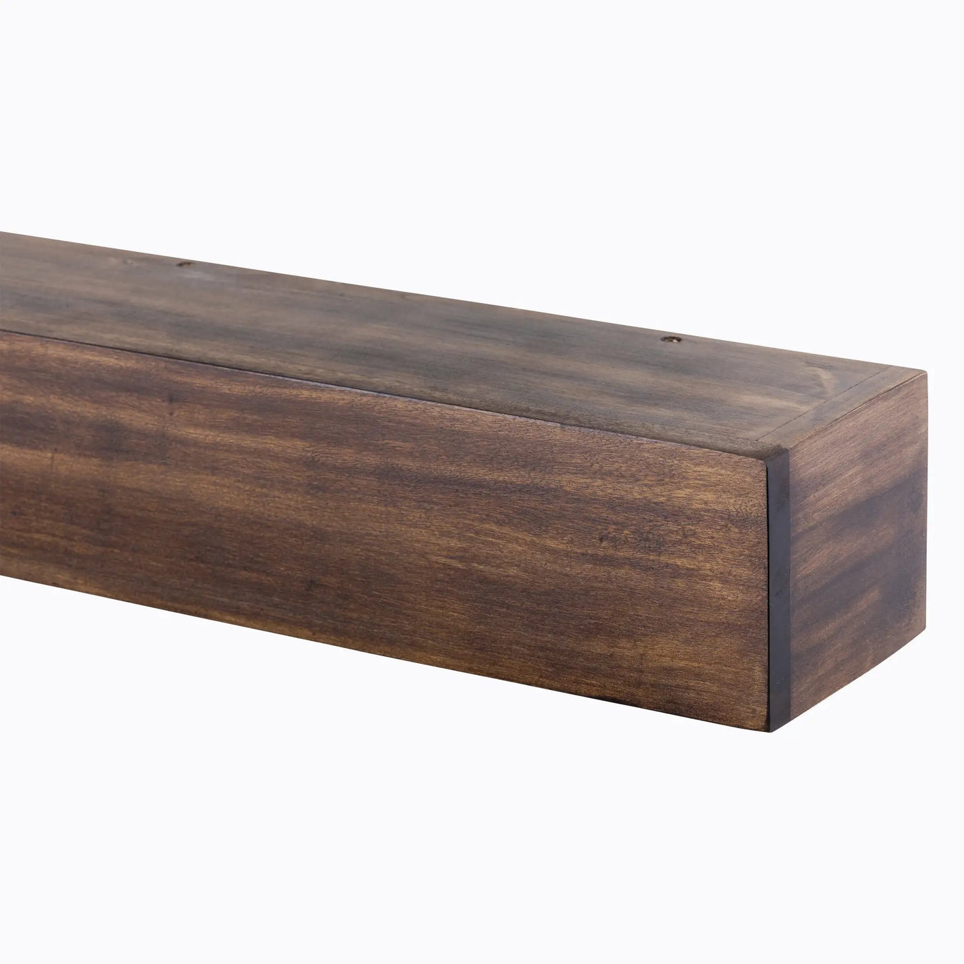 Farmhouse Poplar Wood Floating Fireplace Mantel by Dogberrycollections