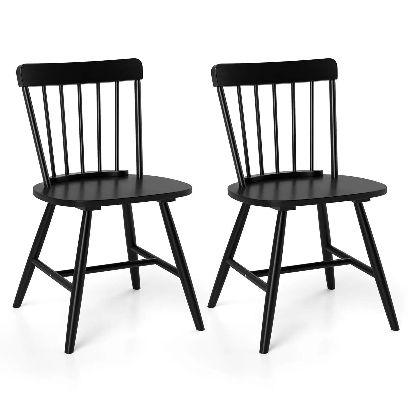 Farmhouse Kitchen Chair Set of 2 with Rubber Wood Frame by DirectDeals