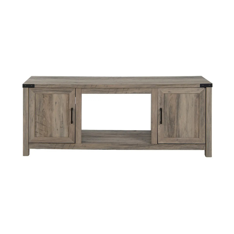 Electric Fireplace TV Stand with Storage Cabinets for TVs up to 70 Inch-Natural by DirectDeals