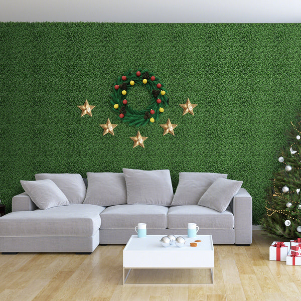 12 Pieces 20 x 20 Inch Artificial Boxwood Wall Panels with Insertable Branches, photo 2 of 8