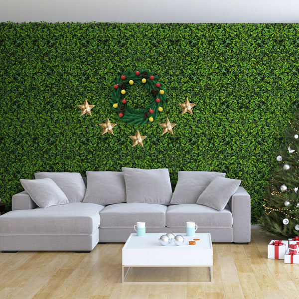 12 Pieces 20 x 20 Inch Artificial Greenery Foliage Panels with Insertable Branches, photo 2 of 8