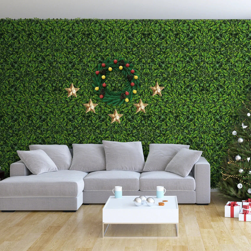 12 Pieces 20 x 20 Inch Artificial Greenery Foliage Panels with Insertable Branches by DirectDeals