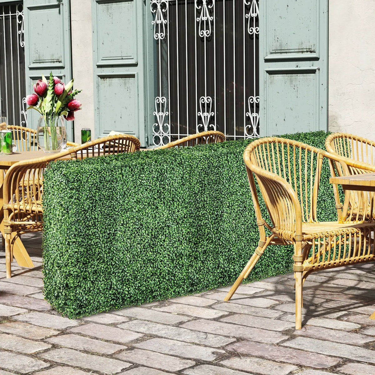 Faux Greenery Room Divider Decorative Privacy Screen Fence Hedge Wall by DirectDeals