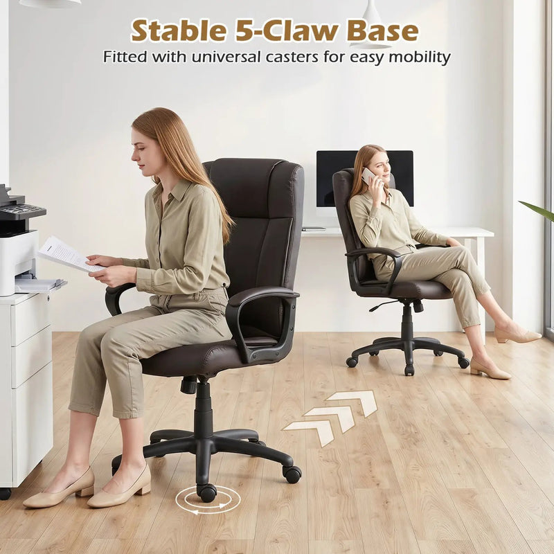 Ergonomic Office Chair with Rocking Function - Faux Leather by DirectDeals