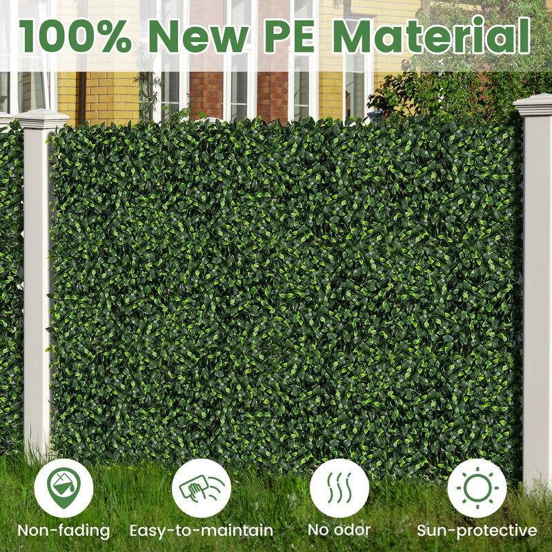 12 Pieces 20 x 20 Inch Artificial Topiary Gardenia Shrub Grass Panels by DirectDeals