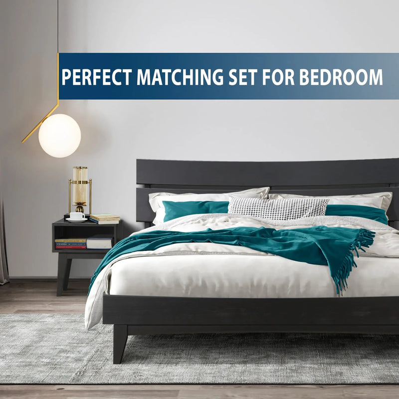Aurora Solid Wood Bed Frame by Megsu
