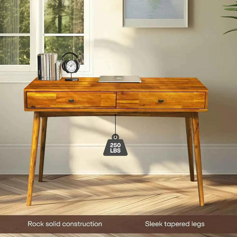 Lagom 48 Inches Solid Wood Desk by Megsu