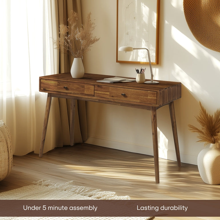 Lagom 48 Inches Solid Wood Desk by Megsu