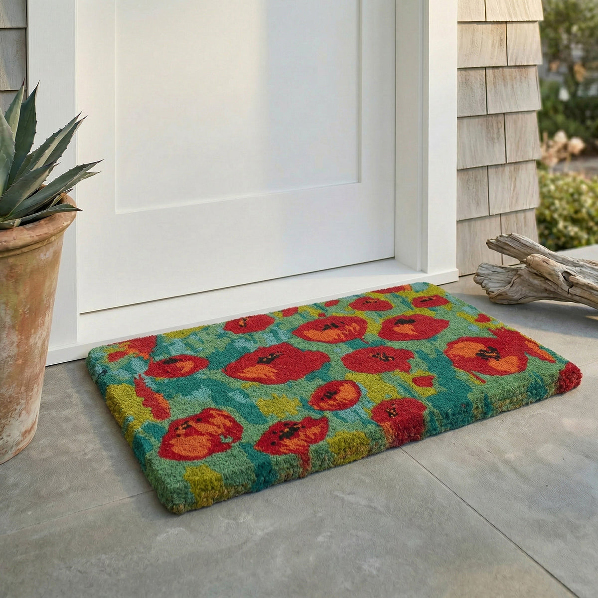 Field of Poppies Red Multi Coir Doormat