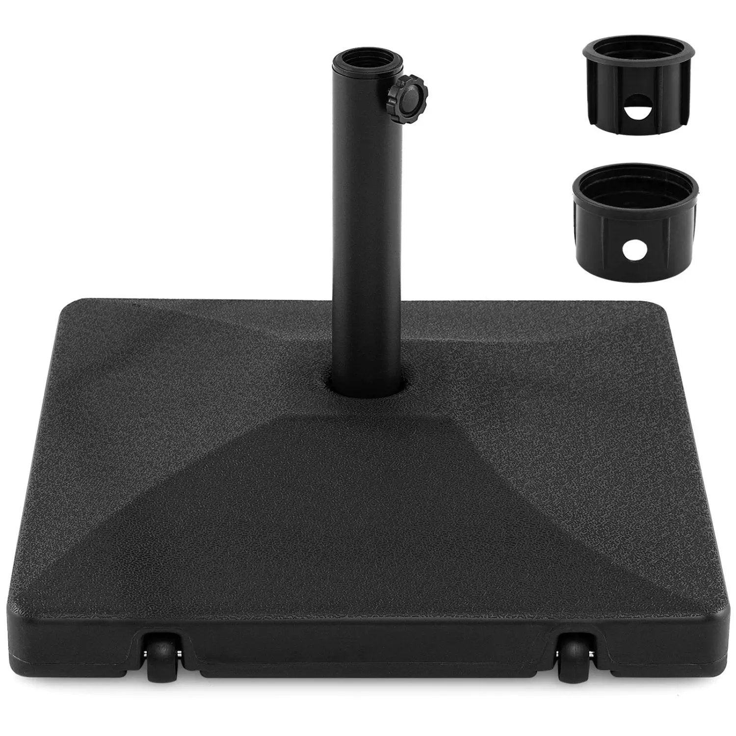 Fillable Umbrella Base 90 LBS Heavy Duty with 2 Wheels-Black by DirectDeals