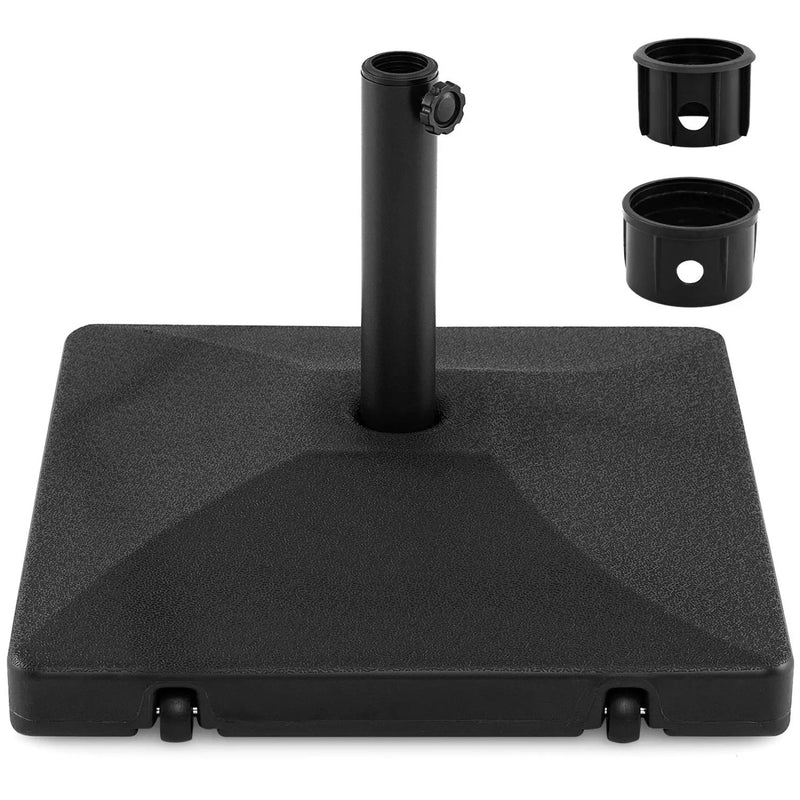 Fillable Umbrella Base 90 LBS Heavy Duty with 2 Wheels-Black by DirectDeals