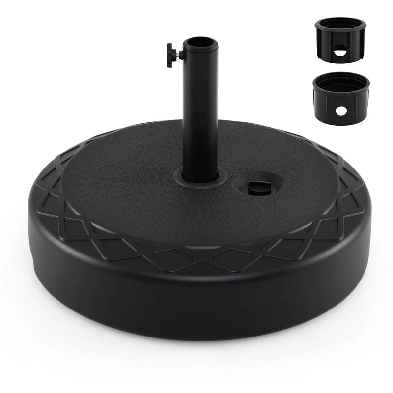 Fillable Umbrella Base 90 LBS Heavy Duty Sand Filled Round Market Umbrella Stand-Black by DirectDeals