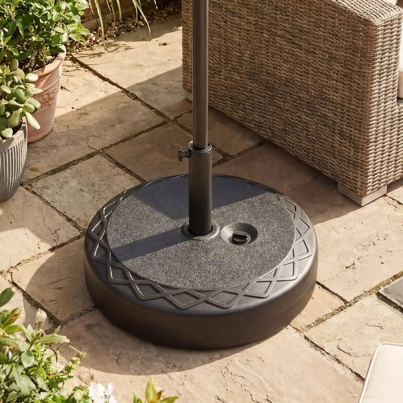 Fillable Umbrella Base 90 LBS Heavy Duty Sand Filled Round Market Umbrella Stand-Black by DirectDeals