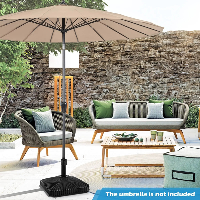Fillable Umbrella Base with Shell Texture - 44 lb Capacity by DirectDeals