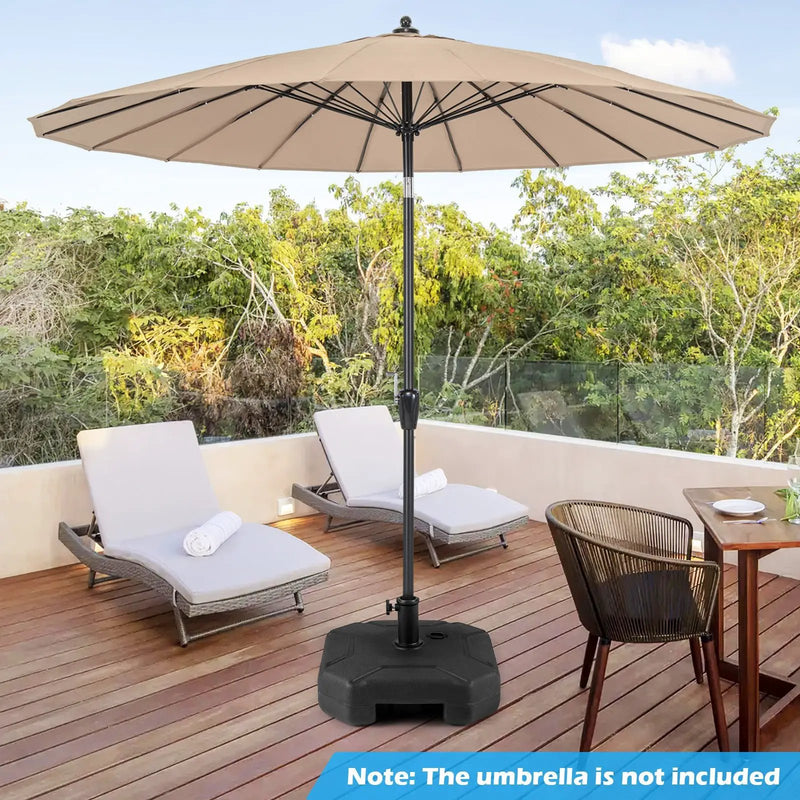 17 Inch 88 LBS Heavy-Duty Fillable Umbrella Base with Handle by DirectDeals