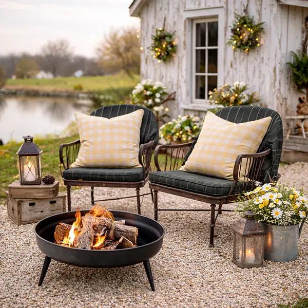 Raised Metal Fire Pit Bowl by Decor Steals