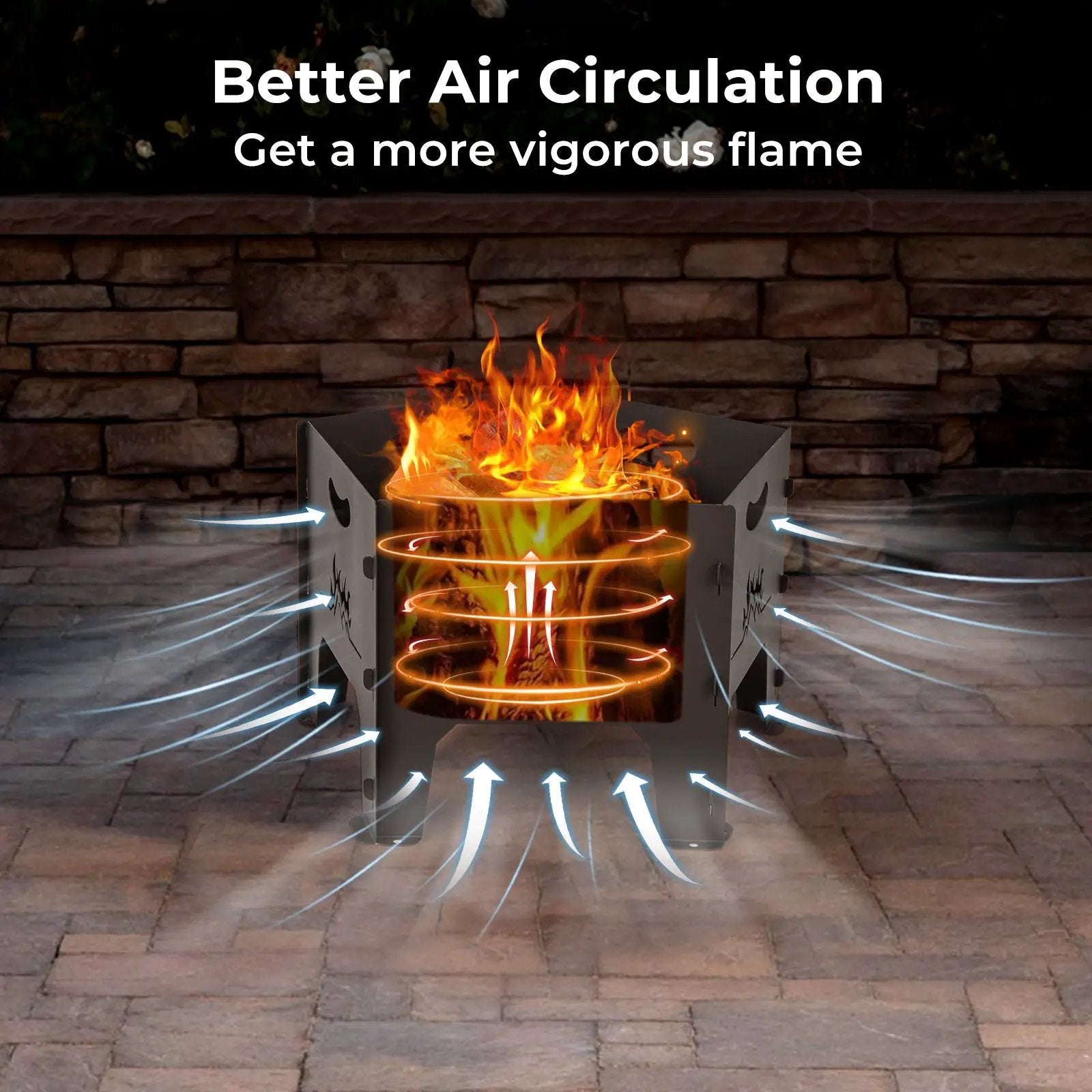 19 Inches Collapsible Portable Plug Fire Pit with Storage Bag by DirectDeals