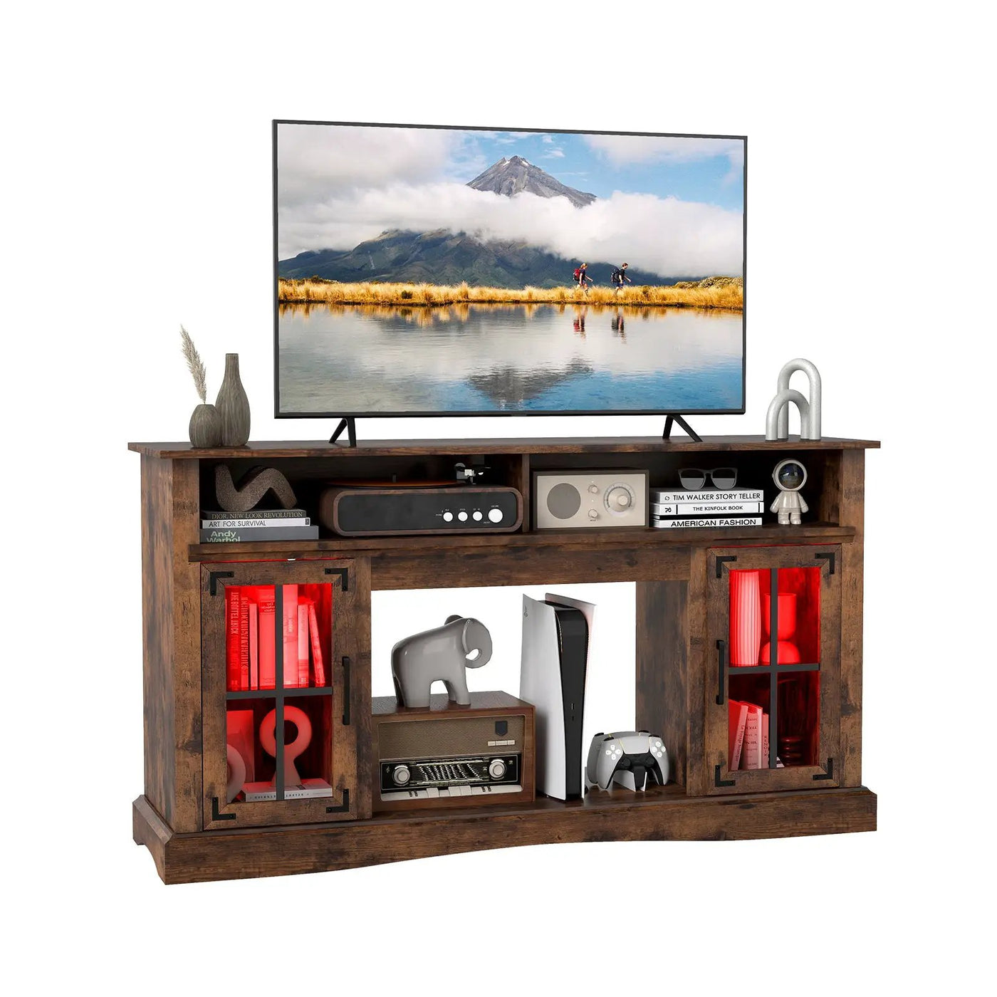 TV Stand with LED Lights and Remote Control by DirectDeals