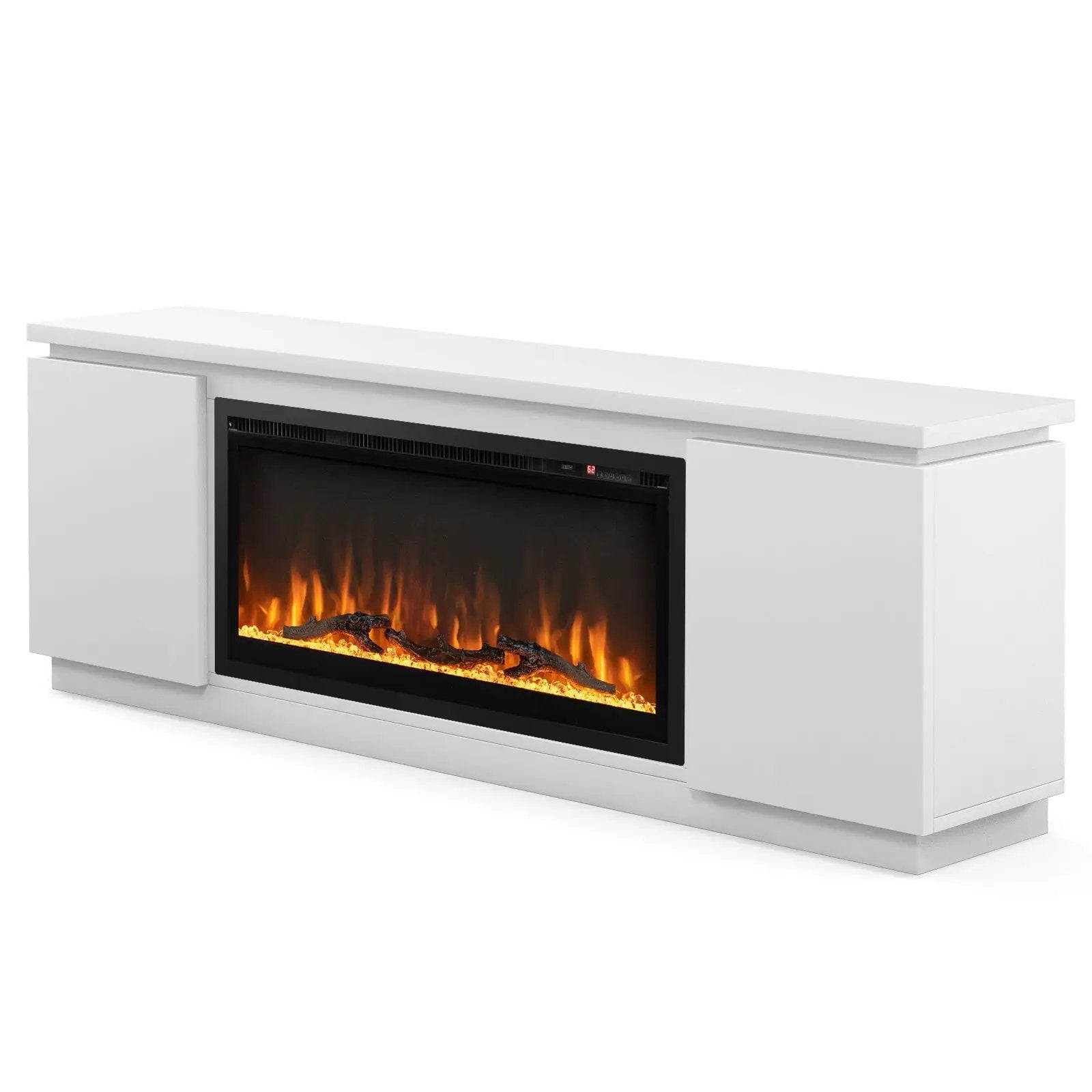 Fireplace TV Stand for TVs up to 80 Inch with 3 Adjustable Shelves by DirectDeals