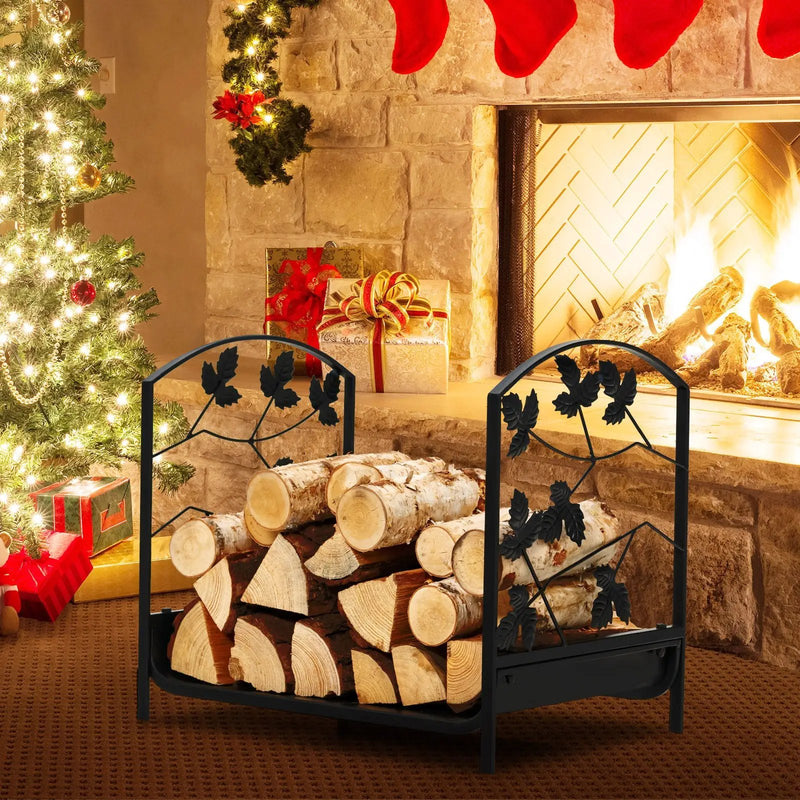 19 Inch Heavy-Duty Firewood Rack with 110 lbs Load Capacity by DirectDeals