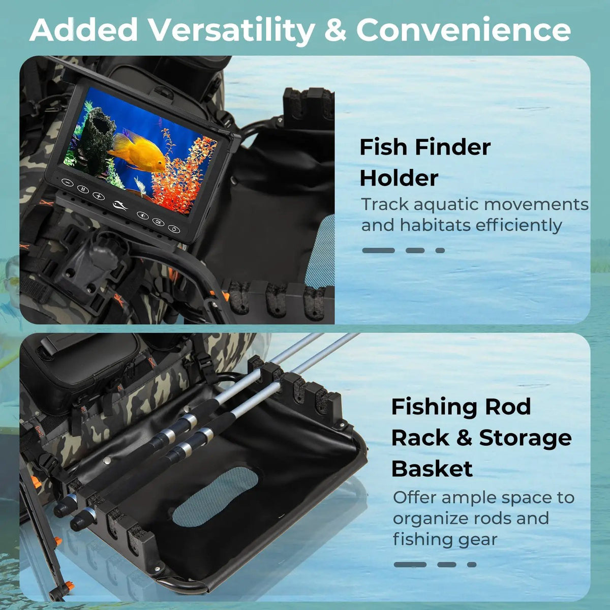 Portable Fishing Boat with 3 Detachable Storage Boxes by DirectDeals