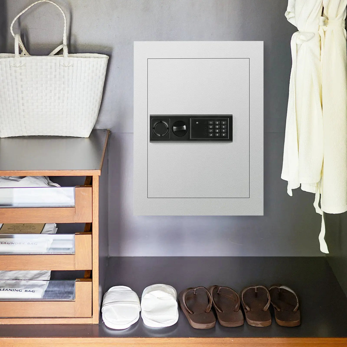 Digital Flat Recessed Wall Safe Security Lock Gun Cash Box by DirectDeals