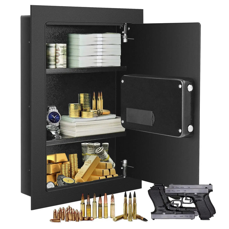 Digital Flat Recessed Wall Safe Security Lock Gun Cash Box by DirectDeals