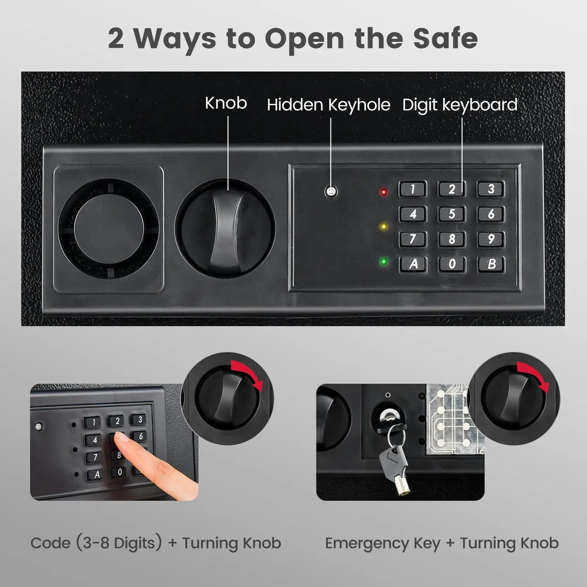 Digital Flat Recessed Wall Safe Security Lock Gun Cash Box by DirectDeals