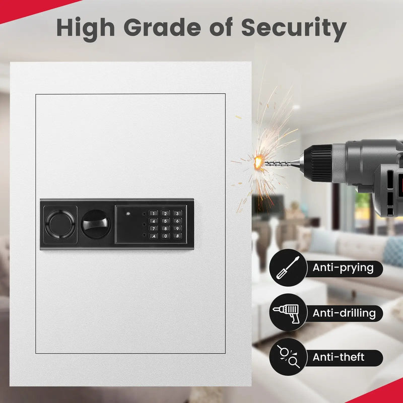 Digital Flat Recessed Wall Safe Security Lock Gun Cash Box by DirectDeals