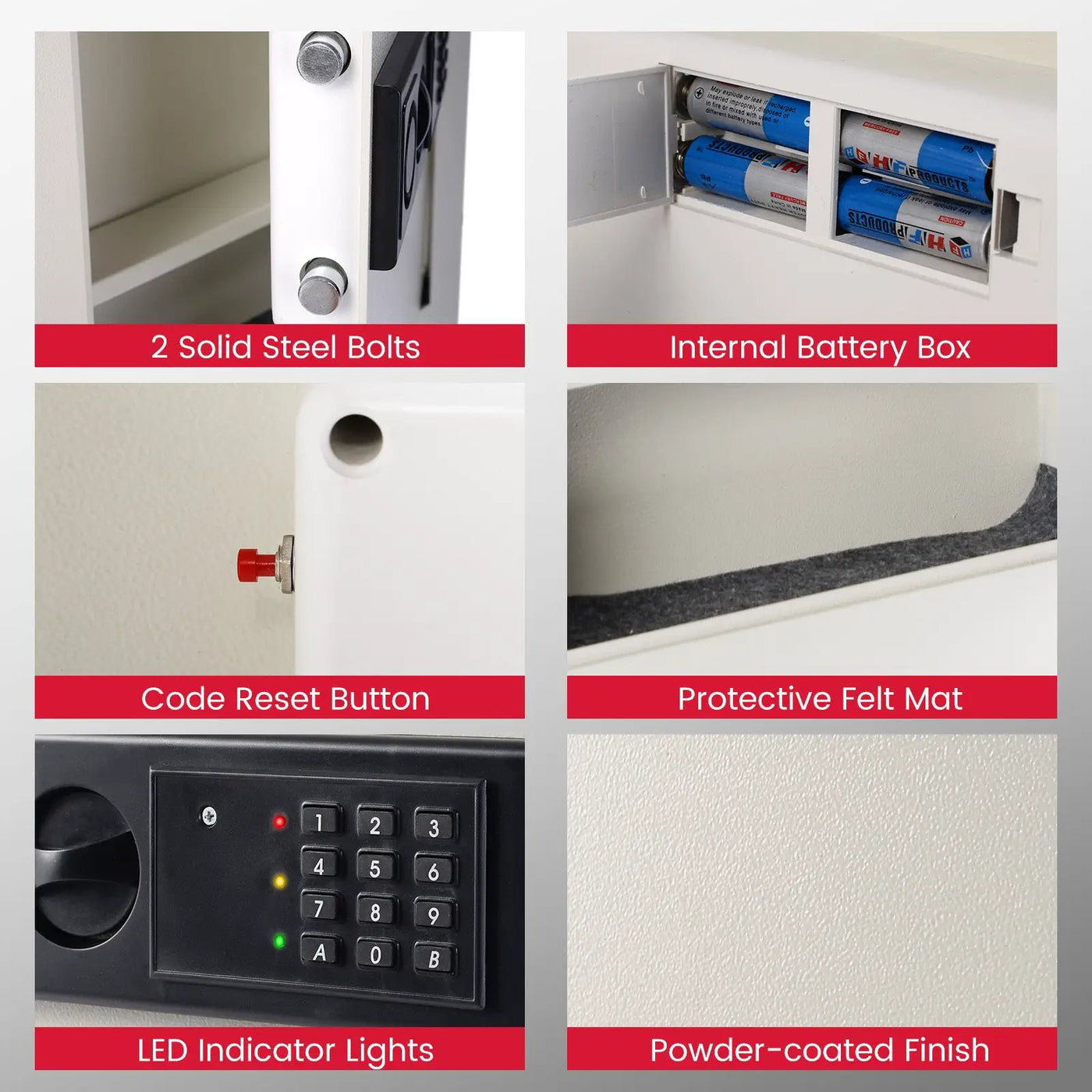 Digital Flat Recessed Wall Safe Security Lock Gun Cash Box by DirectDeals