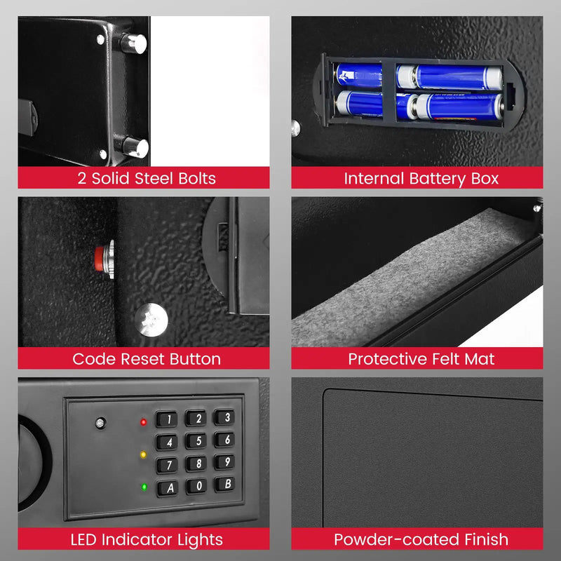 Digital Flat Recessed Wall Safe Security Lock Gun Cash Box by DirectDeals