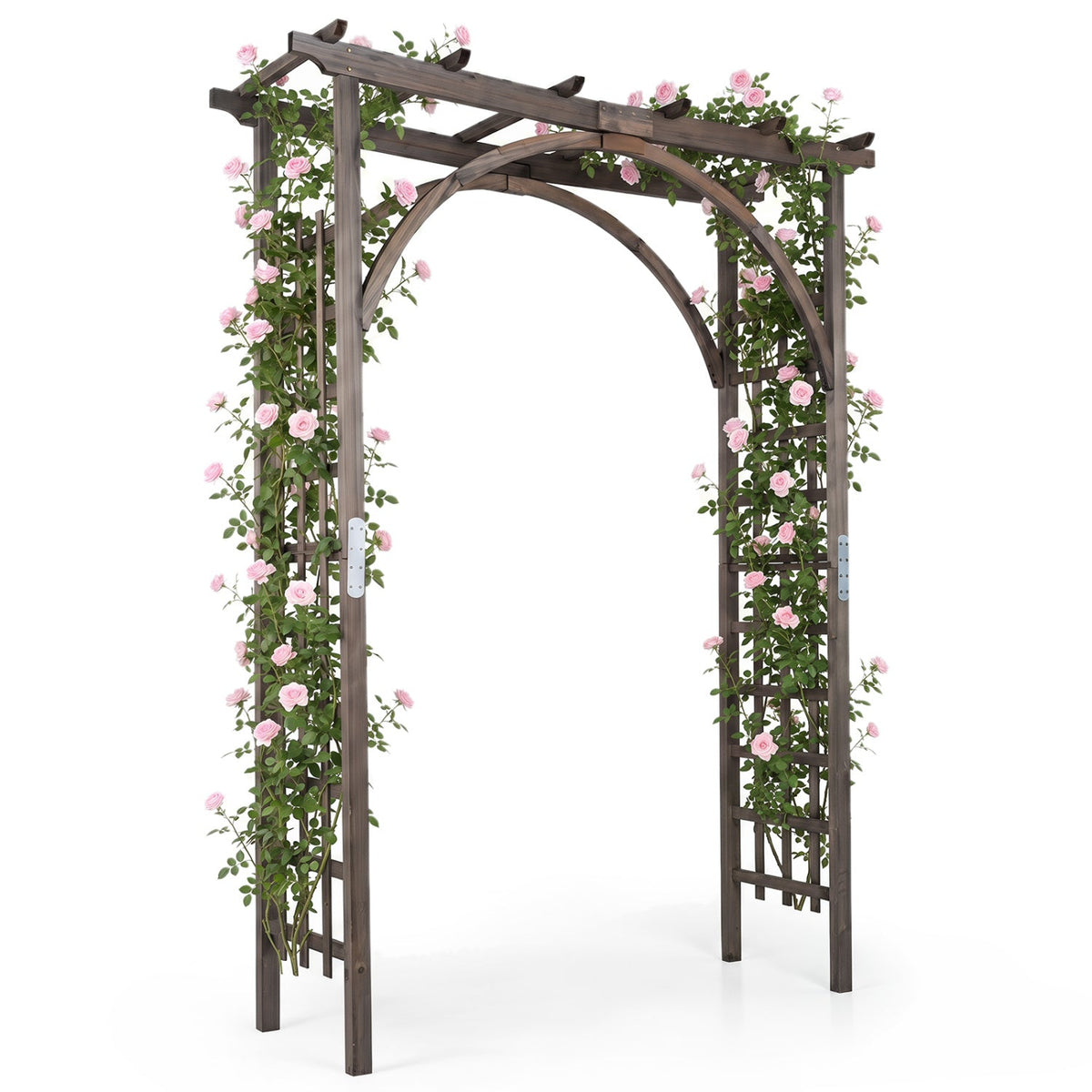 Garden Arch Trellis 85" Tall Fir Wood for Climbing Plants, photo 3 of 10