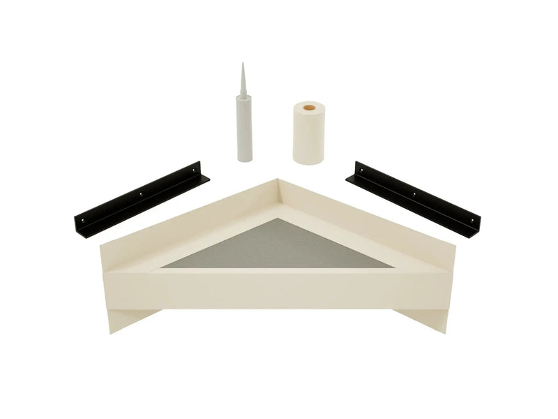 The Original Floating Corner Shower Bench Kit™ by The Original Granite Bracket