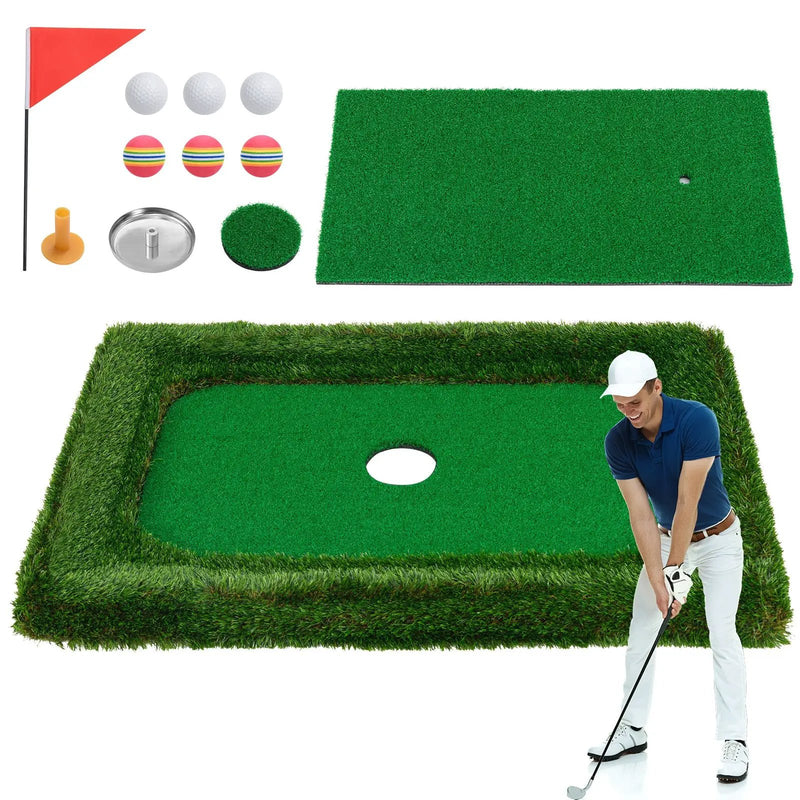 37.5 x 25.5 Inch Floating Golf Green for Pool Chipping Green Mat by DirectDeals