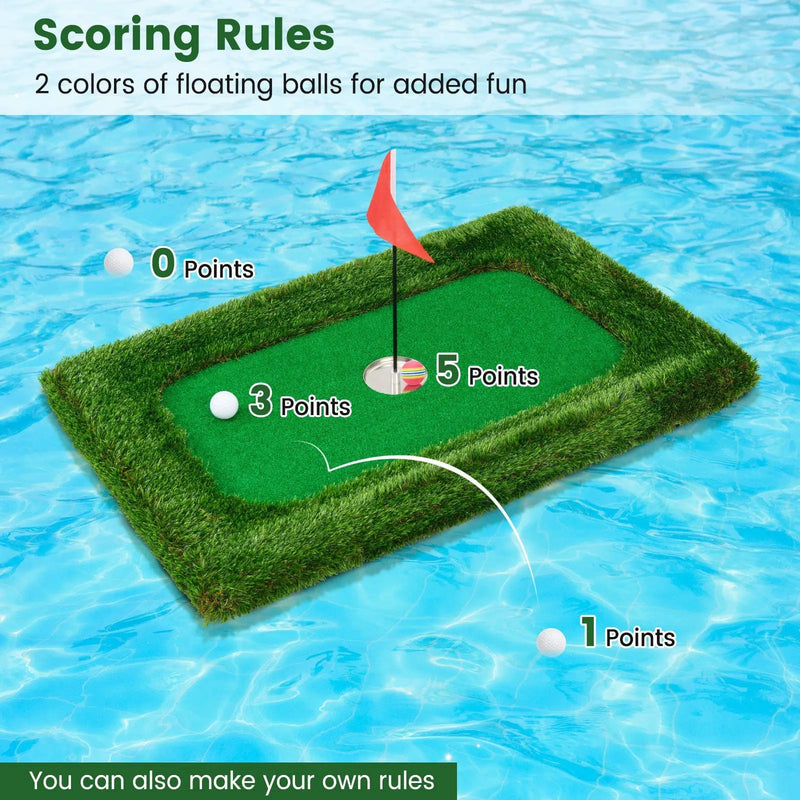 37.5 x 25.5 Inch Floating Golf Green for Pool Chipping Green Mat by DirectDeals