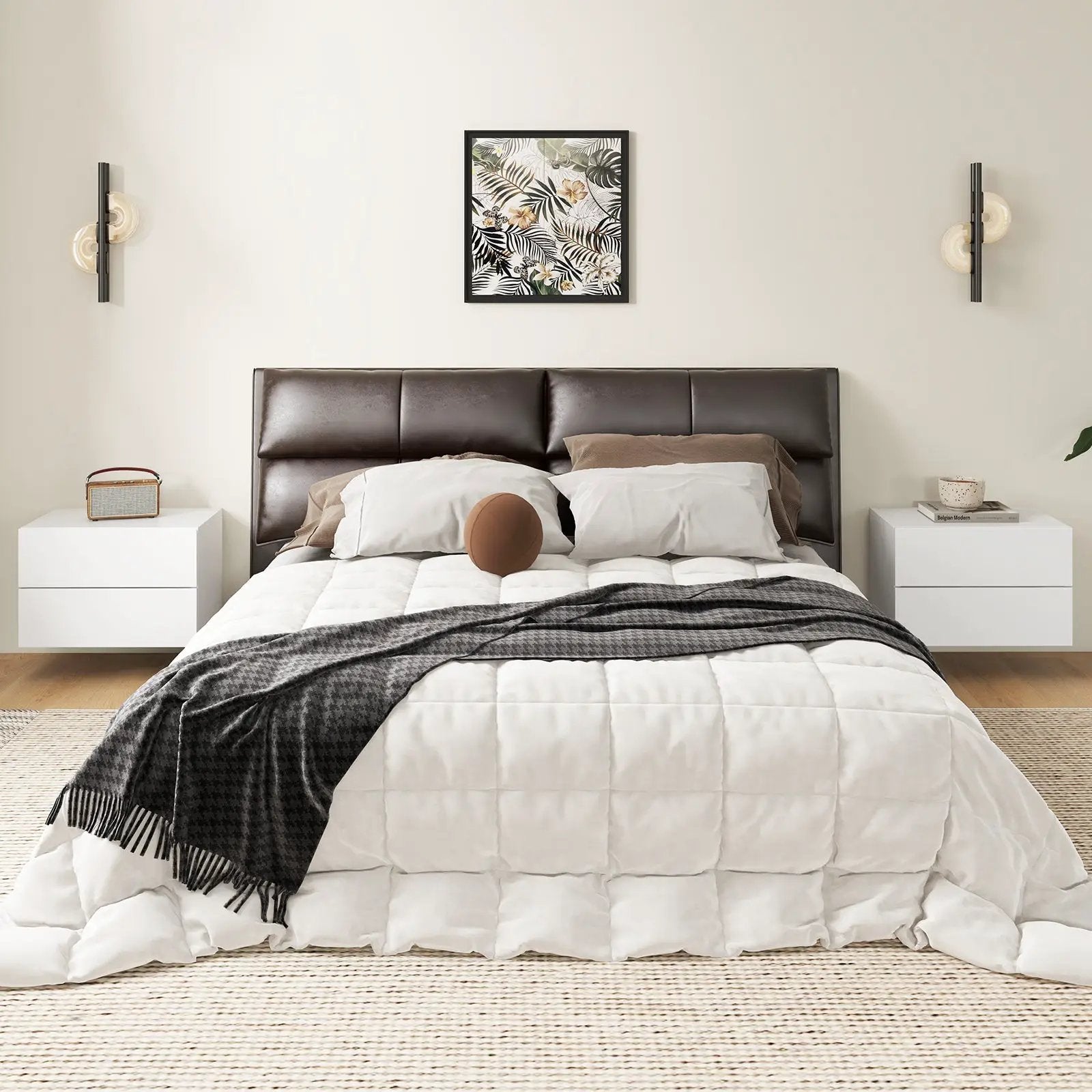 Floating Nightstand with Drawers and Storage Shelf by DirectDeals
