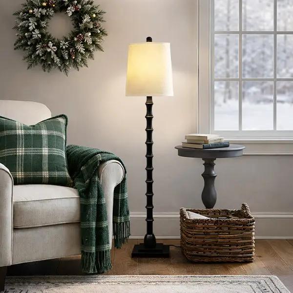 Modern Scalloped Base Floor Lamp by Decor Steals