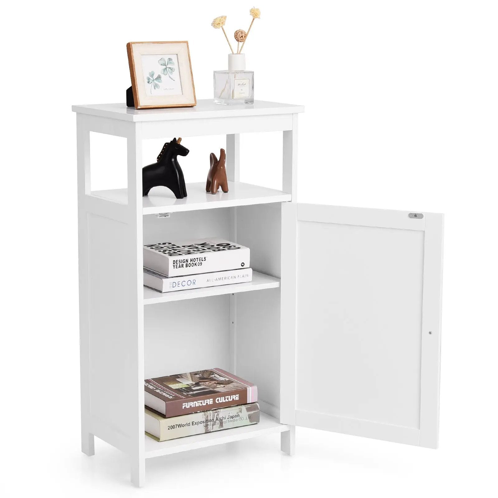 Floor Cabinet Multifunction Storage Rack Organizer Stand by DirectDeals