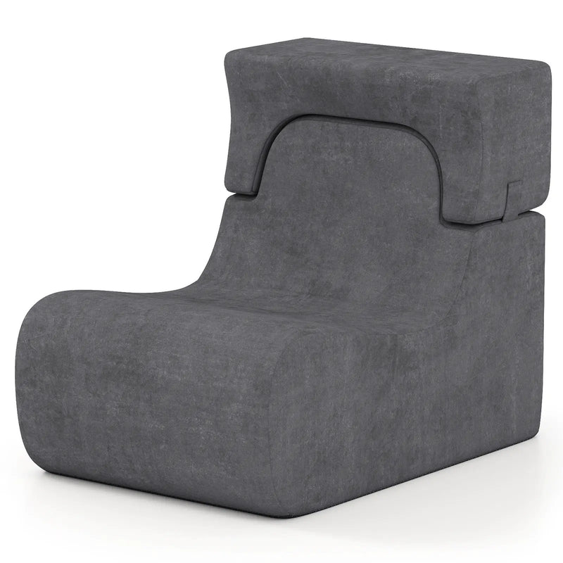 Floor Chair Lazy Sofa with Detachable Headrest by DirectDeals