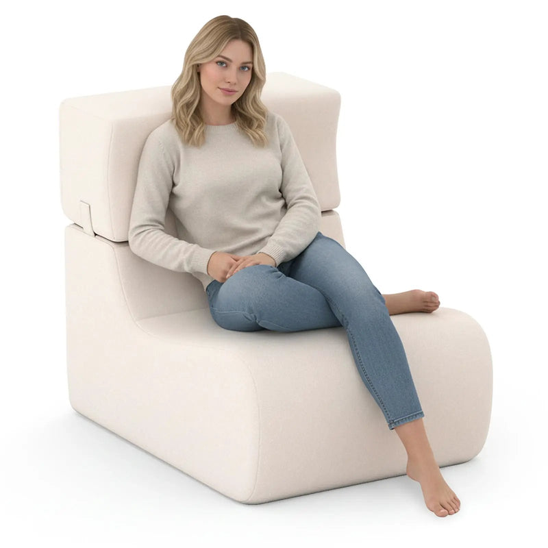 Floor Chair Lazy Sofa with Detachable Headrest by DirectDeals