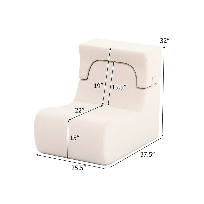 Floor Chair Lazy Sofa with Detachable Headrest by DirectDeals