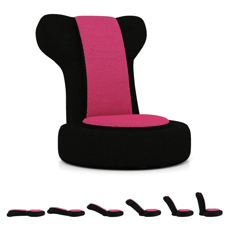 Floor Comfy Gaming Leisure Chair with Adjustable Headrest and Backrest by DirectDeals